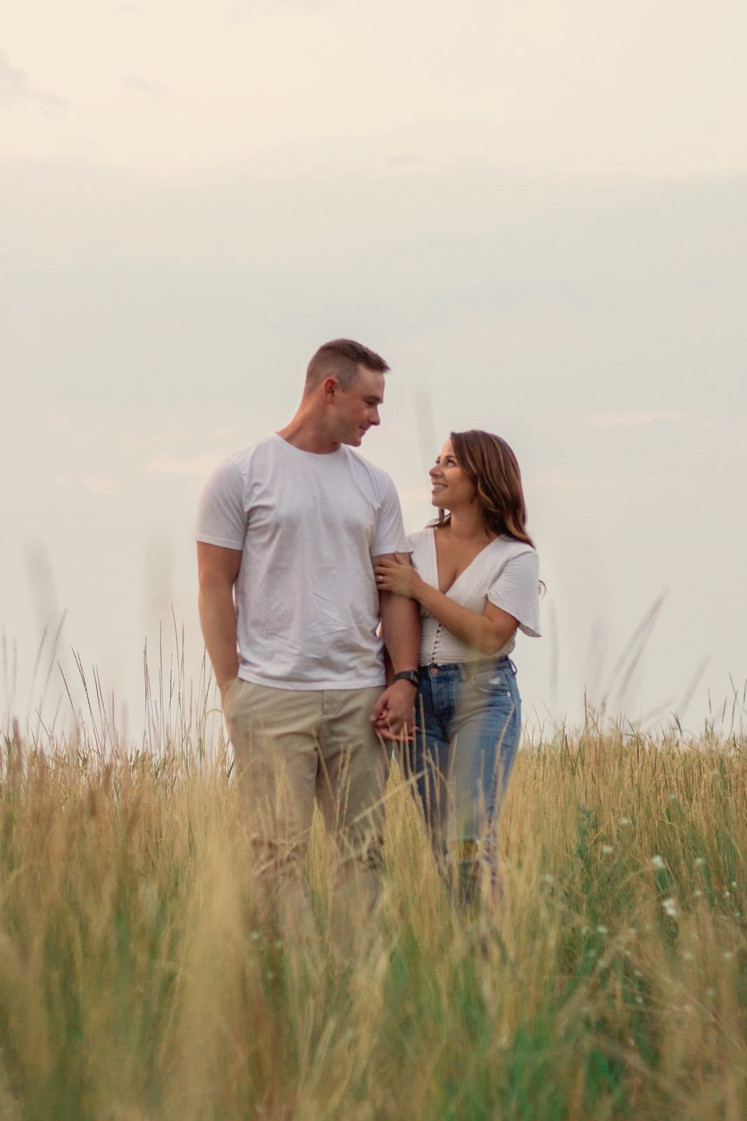 Couple in a golden field