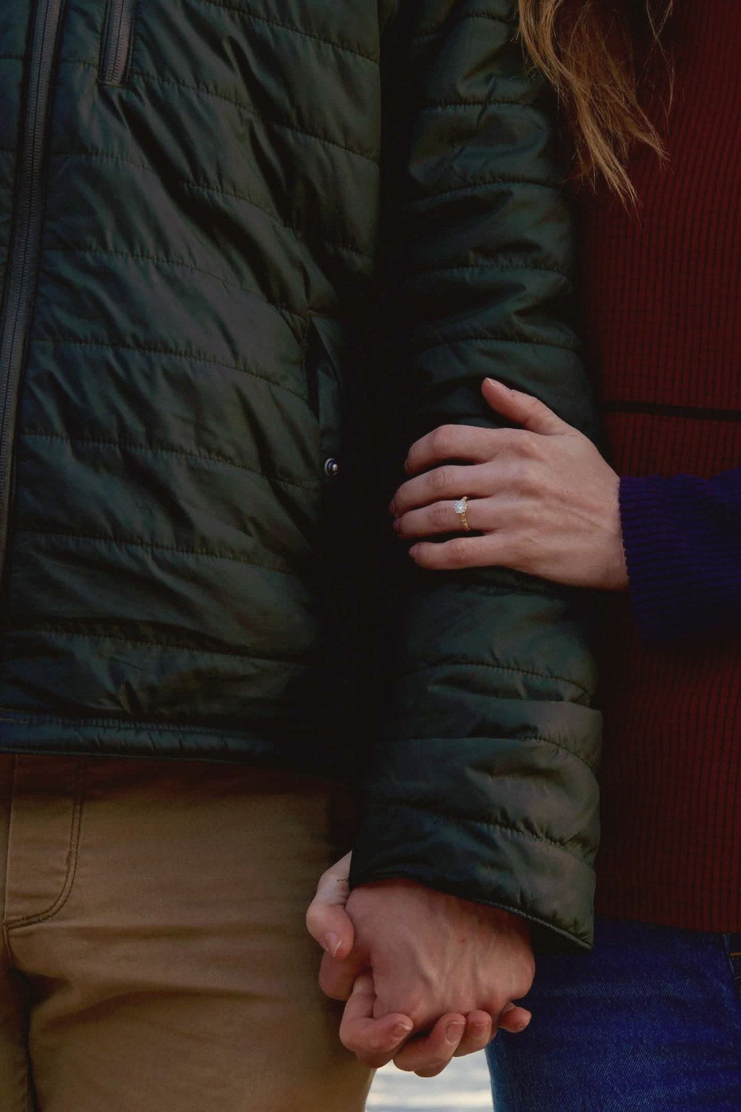 Engagement ring reveal on film