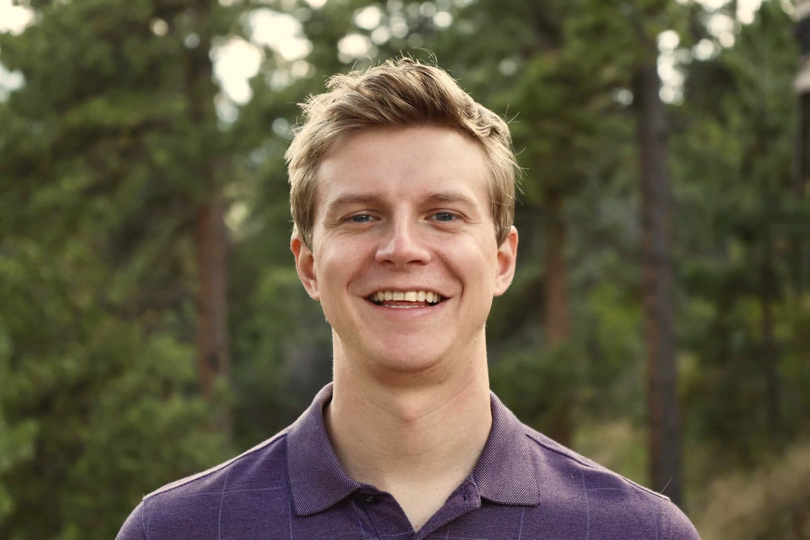 Senior portrait in the trees