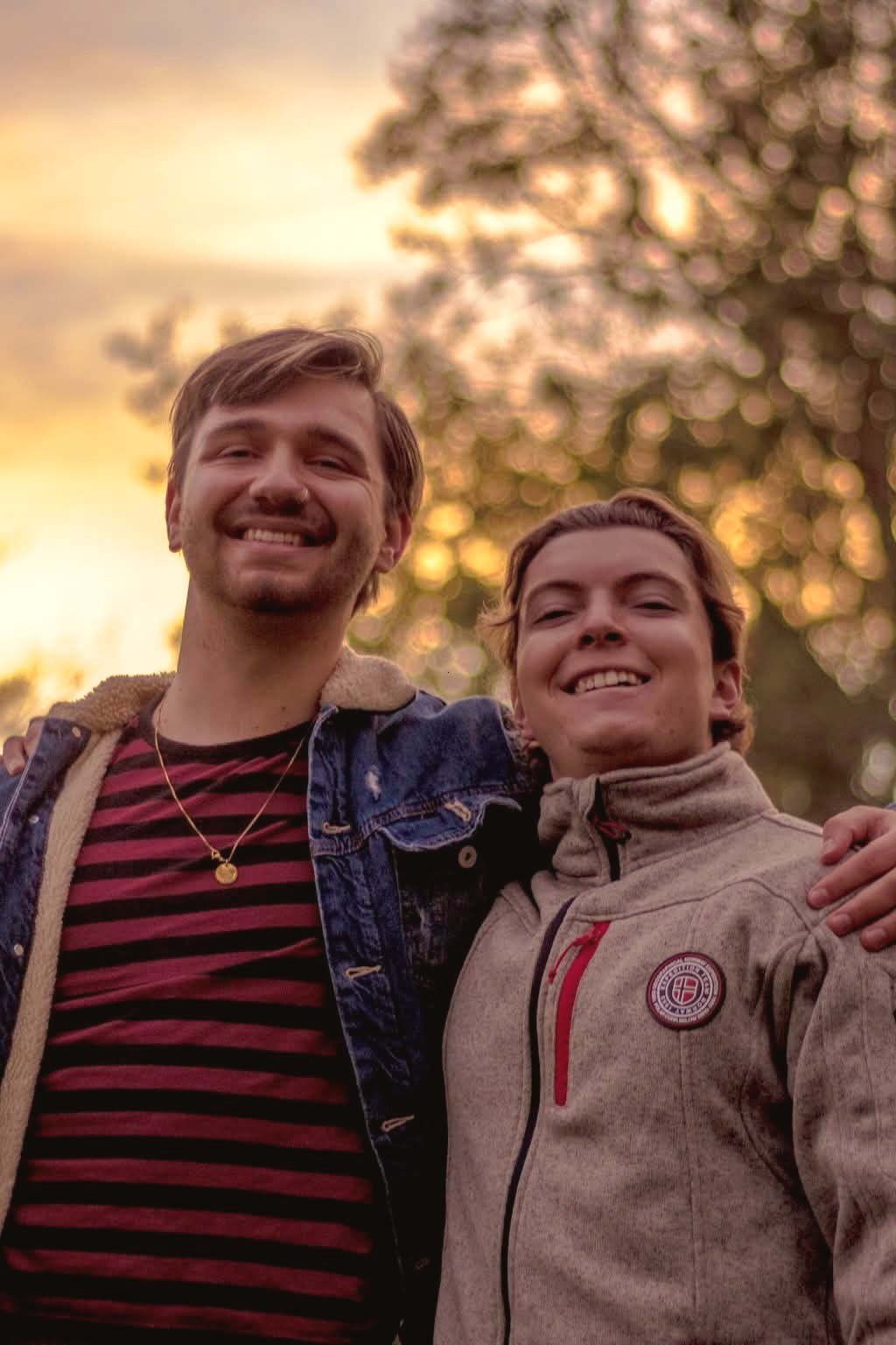 Colorado portrait of two friends at golden hour